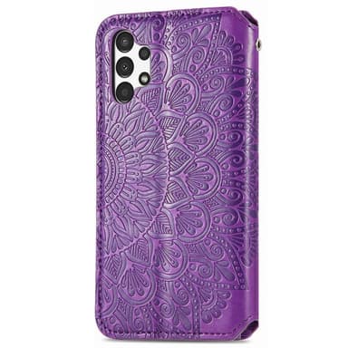 SKALO Samsung A13 4G Mandala Slim lompakkokotelo - Violetti