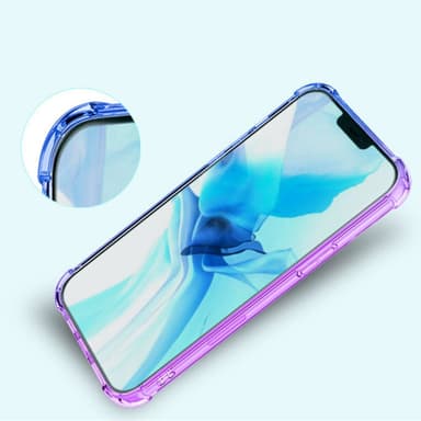 SKALO iPhone 15 Plus Gradientti Erittäin vahva TPU-kuori - Violetti/Sininen