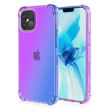 SKALO iPhone 15 Plus Gradientti Erittäin vahva TPU-kuori - Violetti/Sininen
