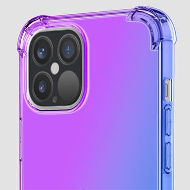 SKALO iPhone 15 Plus Gradientti Erittäin vahva TPU-kuori - Violetti/Sininen