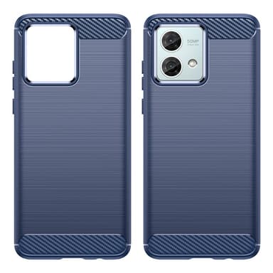 SKALO Motorola Moto G84 5G Armor Carbon Iskunkestävä TPU suojakuori - Sininen