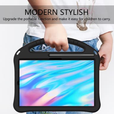 SKALO Lenovo Tab M8 Gen 4 Lapsikuori kahvalla ja jalustalla - Musta
