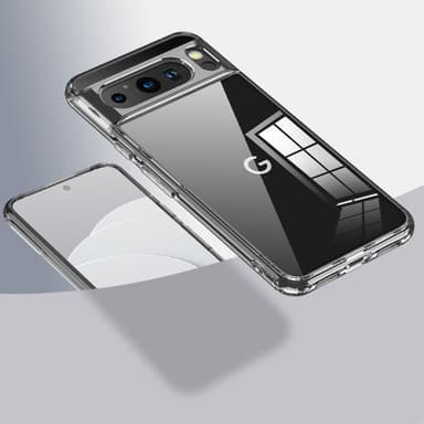 SKALO Google Pixel 8 Pro TPU Clear Hybridi Suojakuori - Läpinäkyvä