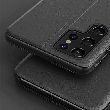SKALO Samsung S24 Ultra Clear View Window Case - Sininen