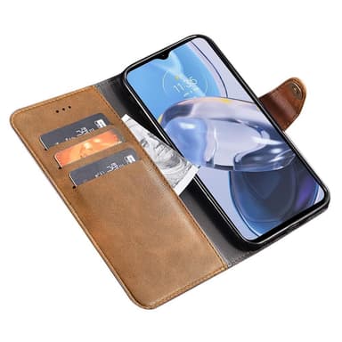 SKALO Motorola Moto G23 4G IDEWEI Lompakkokotelo PU-nahkaa - Ruskea