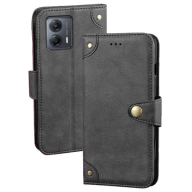 SKALO Motorola Moto G23 4G IDEWEI Lompakkokotelo PU-nahkaa - Musta