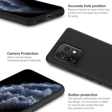 IMAK Motorola Edge 40 Pro 5G UC-3-sarjan Suojakuori - Musta