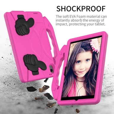 SKALO Samsung Tab A8 10.5 (2021/2022) Thumb Up Lasten Suojakotelo- Pinkki