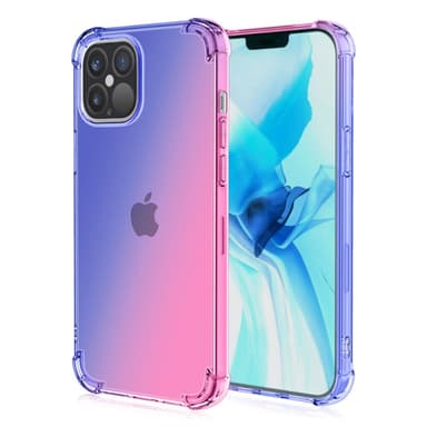 SKALO iPhone 15 Plus Gradientti Erittäin vahva TPU-kuori - Sininen-Pinkki
