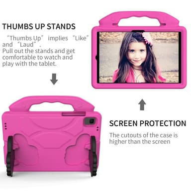 SKALO Samsung Tab A8 10.5 (2021/2022) Thumb Up Lasten Suojakotelo- Pinkki