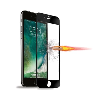 SKALO iPhone 7/8 Plus Koko Näytön Panssarilasi - Musta