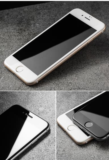 SKALO iPhone 7/8 Plus Koko Näytön Panssarilasi - Musta