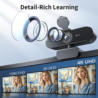 NÖRDIC UHD 4K 30 fps Webcam automaattitarkennus kaksoismikrofoni 8 megapikselin 1/2,8"" CMOS-kenno
