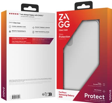 Zagg Samsung Galaxy A55 kirkas suojakuori