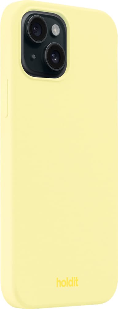 Holdit Silicone iPhone 15 suojakuori (keltainen)