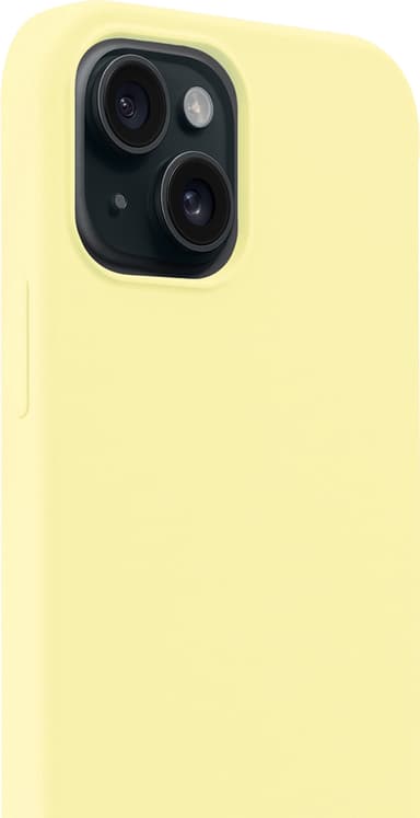 Holdit Silicone iPhone 15 suojakuori (keltainen)