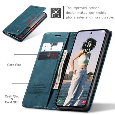 CASEME Retro Lompakkokotelo Samsung Galaxy A55