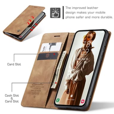 CASEME Retro Lompakkokotelo Samsung Galaxy A55