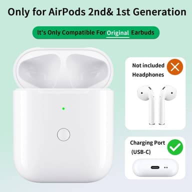 AirPods 1/2 Korvaava Latauskotelo Sisäänrakennettu 550mAh Akulla
