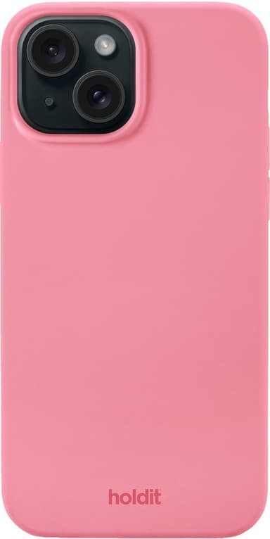 Holdit Silicone iPhone 14/13 suojakuori (vaaleanpunainen)