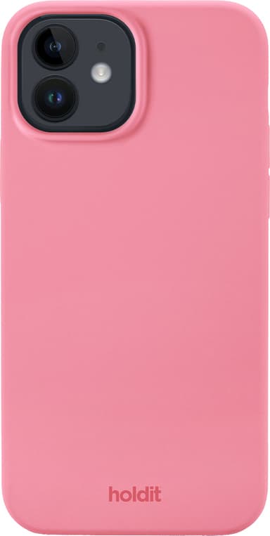 Holdit Silicone iPhone 12/12 Pro suojakuori (vaaleanpunainen)