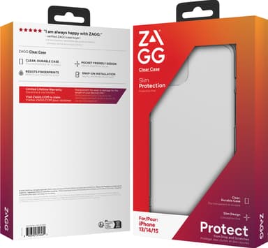 Zagg iPhone 16e/15/14/13 kirkas suojakuori