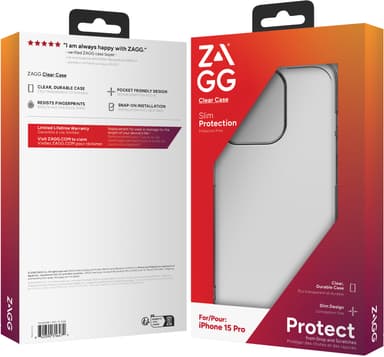 Zagg iPhone 15 Pro kirkas suojakuori