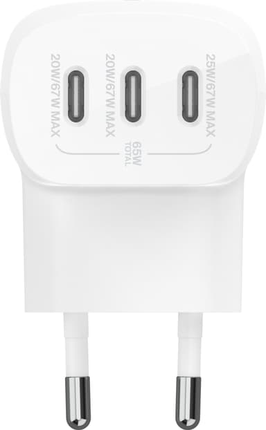 Belkin BoostCharge 3-Port USB-C laturi + USB-C kaapeli