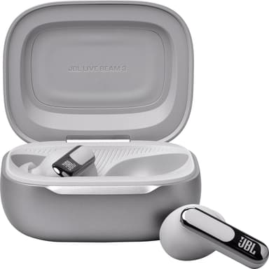 JBL Live Beam 3 täysin langattomat in-ear kuulokkeet (hopea)