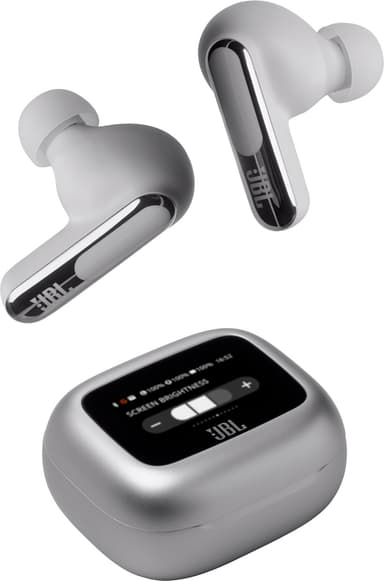JBL Live Beam 3 täysin langattomat in-ear kuulokkeet (hopea)