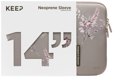 KEEP 14" Neoprene suojatasku kannettavalle (Portabella Flower)