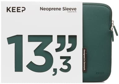 KEEP 13,3" Neoprene suojatasku kannettavalle (Power Green)
