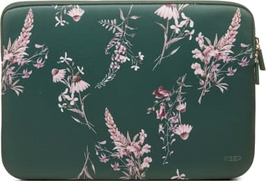 KEEP 13,3" Neoprene suojatasku kannettavalle (Power Green Flower)