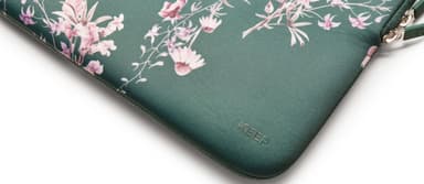 KEEP 14" Neoprene suojatasku kannettavalle (Power Green Flower)