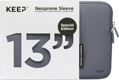 KEEP 13,6" Neoprene/textile MacBook suojatasku (Blue Granite)