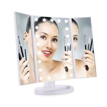 UNIQ® LED Kolmiosainen Hollywood Meikkipeili - Valkoinen