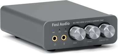 Fosi Audio K5PRO Gaming mini DAC vahvistin PS5/PC/MAC, USB-C/optinen/koaksiaalinen 3,5 mm/RCA:lle
