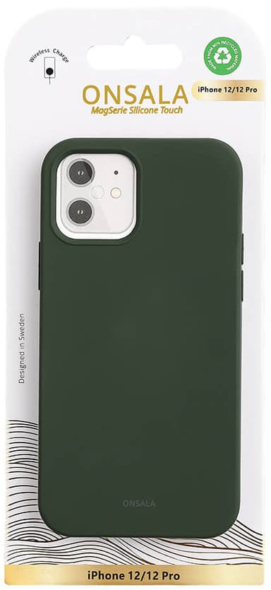 Onsala iPhone 12/12 Pro silikonikuori (vihreä)