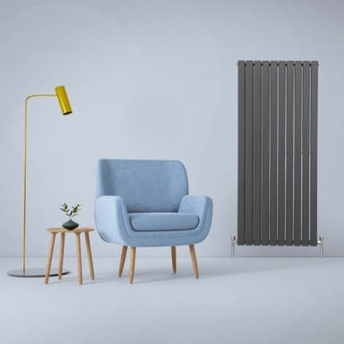 Designer litteät jäähdyttimet antrasiitinharmaa 1600mm x 700mm