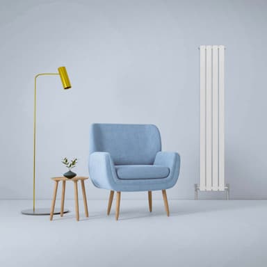 Designer litteät jäähdyttimet, kiiltävä valkoinen 1600 mm x 280 mm