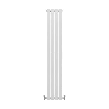Designer litteät jäähdyttimet, kiiltävä valkoinen 1600 mm x 280 mm