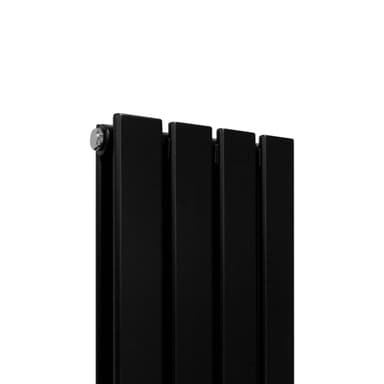 Designer litteät jäähdyttimet mattamusta 1800 mm x 280 mm