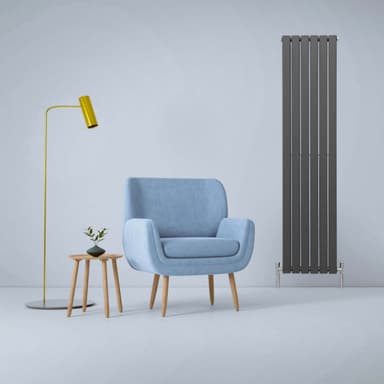 Designer litteät jäähdyttimet antrasiitinharmaa 1800mm x 420mm