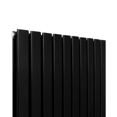 Designer litteät jäähdyttimet mattamusta 1600mm x 700mm