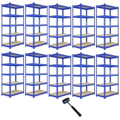 10 x Q-Rax Sininen Metalli Varastointi-yksiköt 120 x 50 x 180cm