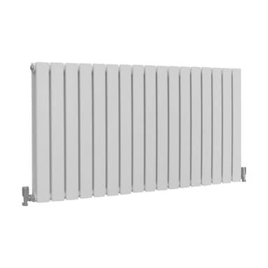 Designer litteät jäähdyttimet, kiiltävä valkoinen 600 mm x 1190 mm