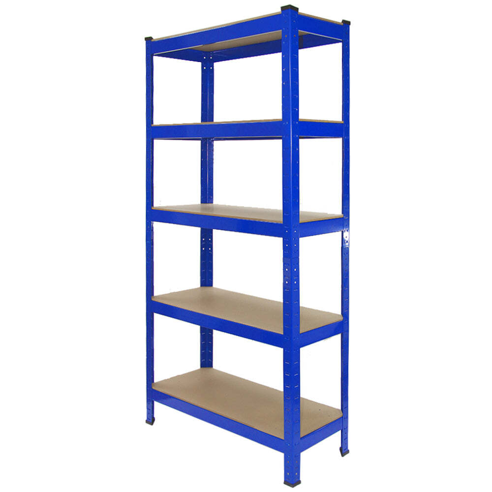 Monster Racking 2 x T-Rax 90cm Sininen & Metallinen Varastotyöpöytä