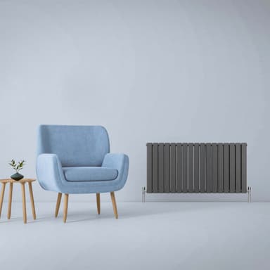 Designer litteät jäähdyttimet antrasiitinharmaa 600mm x 1190mm
