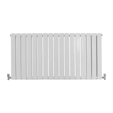 Designer litteät jäähdyttimet, kiiltävä valkoinen 600 mm x 1190 mm