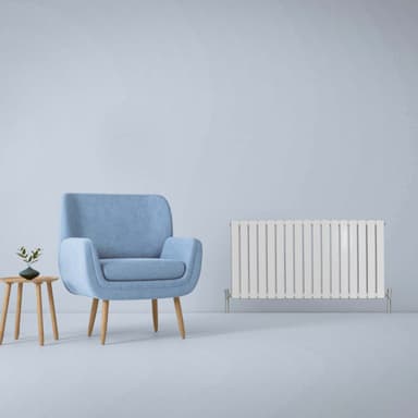Designer litteät jäähdyttimet, kiiltävä valkoinen 600 mm x 1190 mm